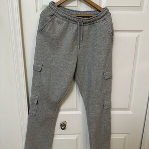 Boohoo Man cargo sweatpants, grey, size large